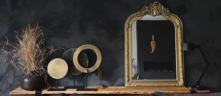 Een zwarte muur in huis met een prachtige betonlook