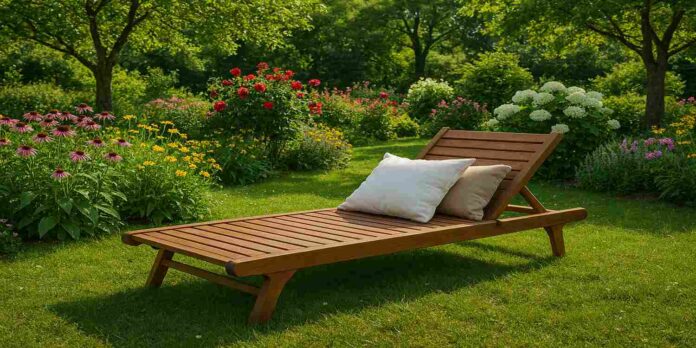 ligbed kussen tuin