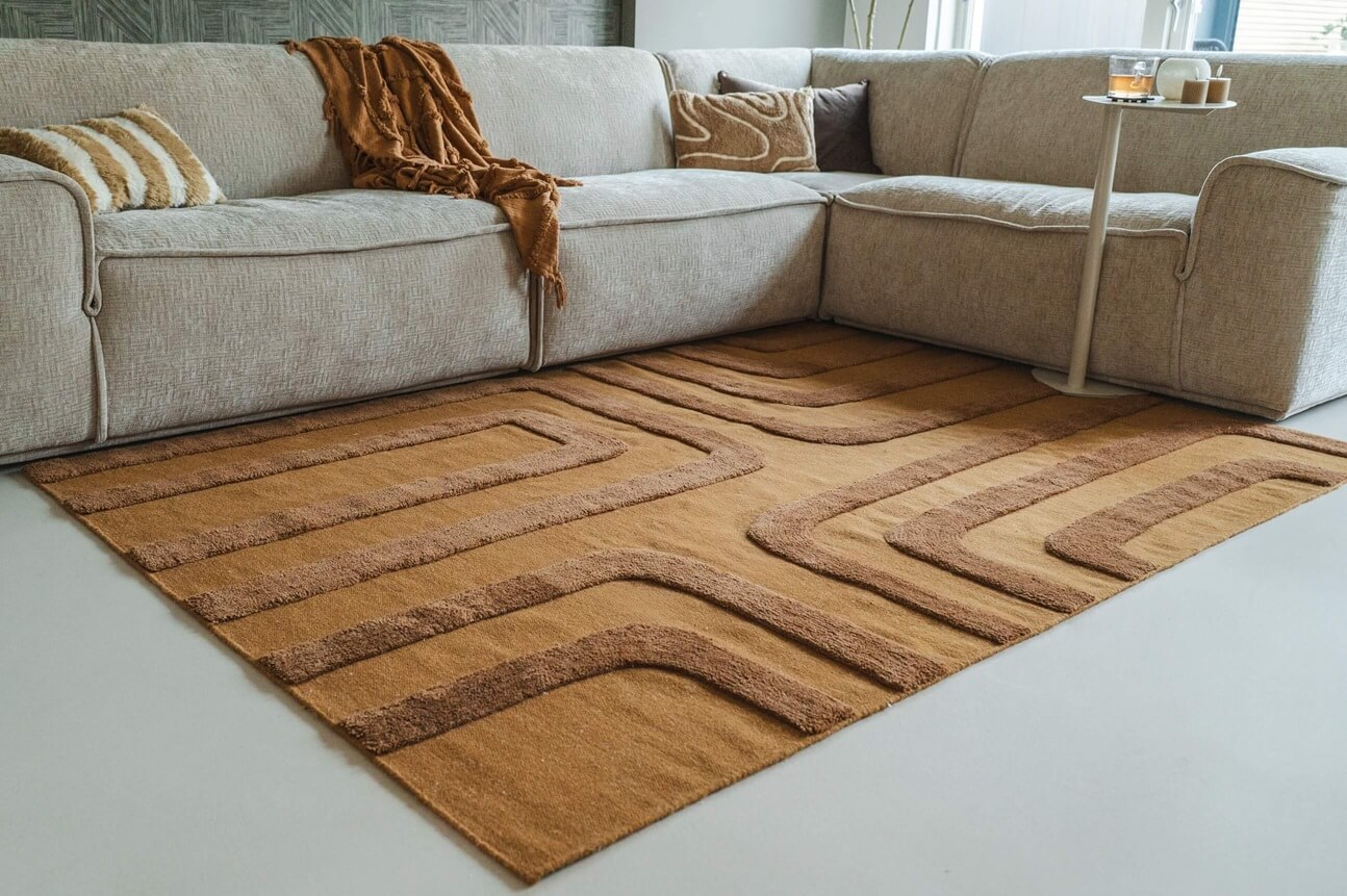 bruin vloerkleed vloerkleden woonkamer