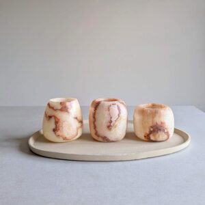 Alabaster rond & druppel 3x M | Nr. 35