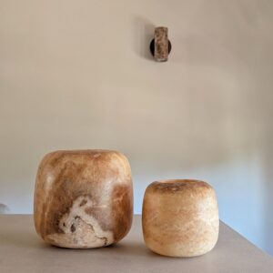 Alabaster waxinelichthouder set 15 | Rond XL & XXL
