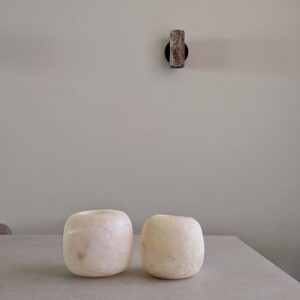 Alabaster waxinelichthouder set 18 | Rond M & L
