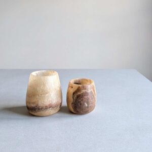 alabaster waxinelichthouder