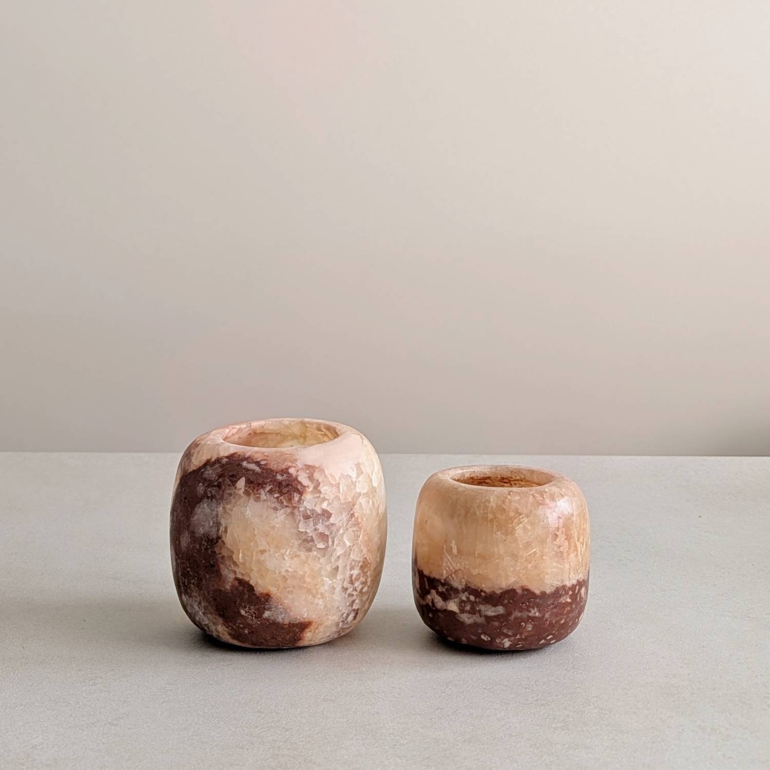 alabaster bruin rood creme