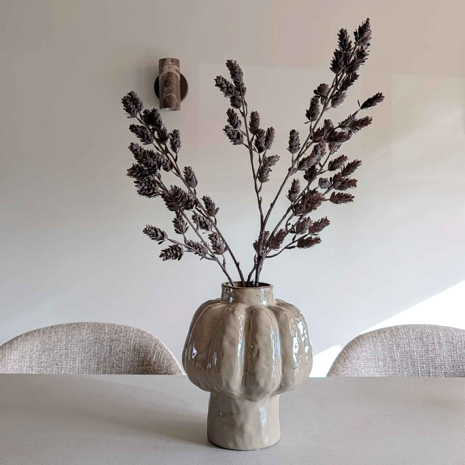 vaas met kunsttakken bruin webshop